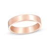 Thumbnail Image 1 of 4.0mm Engravable Flat Square-Edged Wedding Band in 14K Rose Gold (1 Line)