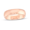 Thumbnail Image 0 of 6.0mm Engravable Low Dome Comfort-Fit Wedding Band in 10K Rose Gold (1 Line)