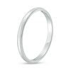 Thumbnail Image 3 of 2.0mm Engravable Low Dome Comfort-Fit Wedding Band in 14K White Gold (1 Line)