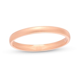 2.0mm Engravable Low Dome Comfort-Fit Wedding Band in 14K Rose Gold (1 Line)