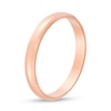 Thumbnail Image 3 of 3.0mm Engravable Low Dome Comfort-Fit Wedding Band in 10K Rose Gold (1 Line)