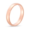 Thumbnail Image 3 of Men's 4.0mm Engravable Low Dome Comfort-Fit Wedding Band in 10K Rose Gold (1 Line)