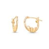 Thumbnail Image 1 of Child's Butterfly Hoop Earrings in 14K Gold