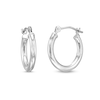 Thumbnail Image 1 of 14.0mm Tube Hoop Earrings in Hollow 14K White Gold