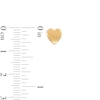 Thumbnail Image 2 of Child's Diamond-Cut Heart Stud Earrings in Hollow 14K Gold