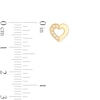 Thumbnail Image 2 of Child's Cubic Zirconia Half Heart Stud Earrings in 14K Gold