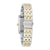 Thumbnail Image 2 of Ladies' Caravelle by Bulova Crystal Accent Two-Tone Watch with Rectangular Dial (Model: 45L191)