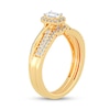 Thumbnail Image 2 of 1/2 CT. T.W. Emerald-Cut Diamond Frame Overlay Bridal Set in 14K Gold