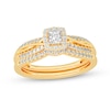 Thumbnail Image 0 of 1/2 CT. T.W. Princess-Cut Diamond Frame Overlay Bridal Set in 14K Gold