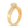 Thumbnail Image 1 of 1/2 CT. T.W. Princess-Cut Diamond Frame Overlay Bridal Set in 14K Gold