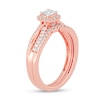 Thumbnail Image 2 of 1/2 CT. T.W. Princess-Cut Diamond Frame Overlay Bridal Set in 14K Rose Gold