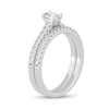 Thumbnail Image 1 of 3/4 CT. T.W. Oval Diamond Bridal Set in 14K White Gold
