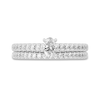 Thumbnail Image 2 of 3/4 CT. T.W. Oval Diamond Bridal Set in 14K White Gold