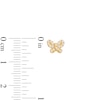 Thumbnail Image 2 of Child's Cubic Zirconia Butterfly Stud Earrings in 14K Gold