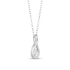 Thumbnail Image 2 of 1/8 CT. Diamond Solitaire Infinity Teardrop Pendant in 10K White Gold