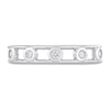 Thumbnail Image 3 of 1/8 CT. T.W. Diamond Station Open Shank Band in 10K White Gold