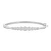 Thumbnail Image 1 of 1 CT. T.W. Multi-Diamond Graduating Bangle in 14K White Gold