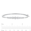 Thumbnail Image 2 of 1 CT. T.W. Multi-Diamond Graduating Bangle in 14K White Gold