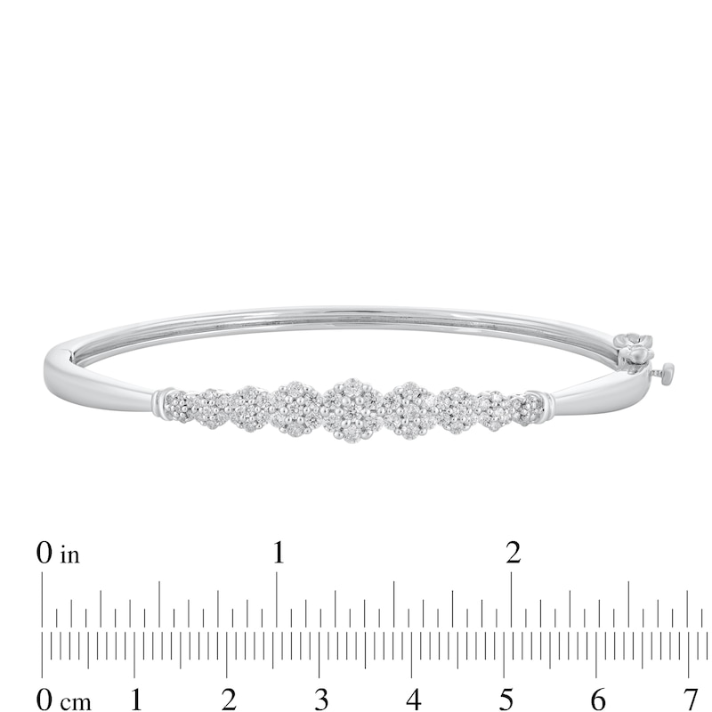 Main Image 2 of 1 CT. T.W. Multi-Diamond Graduating Bangle in 14K White Gold