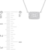 Thumbnail Image 2 of 1/4 CT. T.W. Rectangle Multi-Diamond Frame Necklace in 14K White Gold