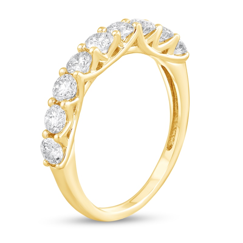 Main Image 2 of 1 CT. T.W. Diamond Nine Stone Band in 14K Gold (H-I/I1-I2)