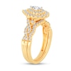 Thumbnail Image 2 of 3/4 CT. T.W. Pear-Shaped Diamond Double Frame Twist Shank Bridal Set in 14K Gold (I/SI2)