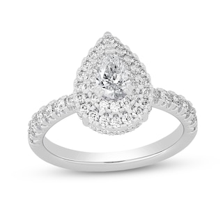 Kleinfeld® x Zales 2-1/5 CT. T.W. Certified Oval Lab-Created Diamond Split  Shank Engagement Ring in Platinum (F/VS2)