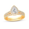 Thumbnail Image 1 of 1 CT. T.W. Pear-Shaped Diamond Frame Bridal Set in 14K Gold (I/SI2)