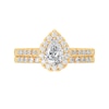 Thumbnail Image 3 of 1 CT. T.W. Pear-Shaped Diamond Frame Bridal Set in 14K Gold (I/SI2)