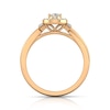 Thumbnail Image 2 of 1/2 CT. T.W. Pear-Shaped Diamond Frame with Collar Engagement Ring in 14K Rose Gold