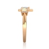 Thumbnail Image 3 of 1/2 CT. T.W. Pear-Shaped Diamond Frame with Collar Engagement Ring in 14K Rose Gold