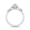 Thumbnail Image 1 of 1/2 CT. T.W. Pear-Shaped Diamond Frame Polished Braid Engagement Ring in 14K White Gold