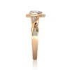 Thumbnail Image 3 of 1/2 CT. T.W. Pear-Shaped Diamond Frame Polished Braid Engagement Ring in 14K Rose Gold