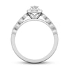 Thumbnail Image 3 of 1/2 CT. T.W. Pear-Shaped Diamond Cascading Vintage-Style Double Row Engagement Ring in 14K White Gold