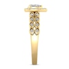 Thumbnail Image 1 of 1/2 CT. T.W. Pear-Shaped Diamond Cascading Vintage-Style Double Row Engagement Ring in 14K Gold