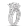 Thumbnail Image 1 of 2 CT. T.W. Pear-Shaped Diamond Frame Double Row Bridal Set in 14K White Gold (I/SI2)