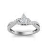 Thumbnail Image 1 of 3/4 CT. T.W. Pear-Shaped Diamond Wavy Twist Shank Engagement Ring in 14K White Gold