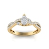 Thumbnail Image 0 of 3/4 CT. T.W. Pear-Shaped Diamond Wavy Twist Shank Engagement Ring in 14K Gold