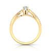 Thumbnail Image 1 of 3/4 CT. T.W. Pear-Shaped Diamond Wavy Twist Shank Engagement Ring in 14K Gold