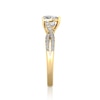 Thumbnail Image 2 of 3/4 CT. T.W. Pear-Shaped Diamond Wavy Twist Shank Engagement Ring in 14K Gold