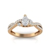 Thumbnail Image 1 of 3/4 CT. T.W. Pear-Shaped Diamond Wavy Twist Shank Engagement Ring in 14K Rose Gold