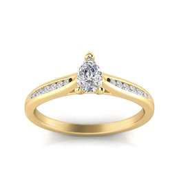 1/2 CT. T.W. Pear-Shaped Diamond Engagement Ring in 14K Gold (I/I1)