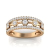 Thumbnail Image 1 of 3/8 CT. T.W. Diamond Edge Hexagons Band in 10K Rose Gold