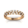 Thumbnail Image 0 of 1/4 CT. T.W. Diamond Checkered Double Row Band in 10K Rose Gold