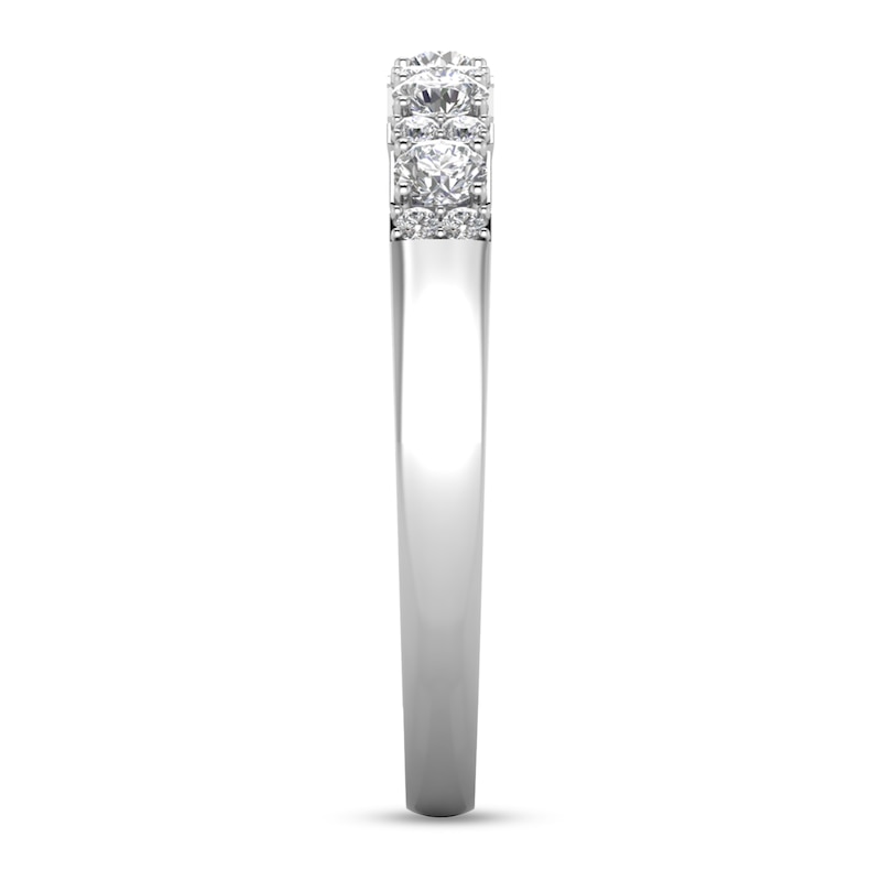 3/8 CT. T.W. Diamond Alternating Duos Band in 10K White Gold
