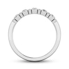 Thumbnail Image 2 of 3/8 CT. T.W. Diamond Alternating Duos Band in 10K White Gold
