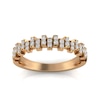 Thumbnail Image 1 of 1/5 CT. T.W. Diamond Zig-Zag Duos Band in 10K Rose Gold