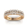 Thumbnail Image 0 of 1/3 CT. T.W. Diamond Tapered Zig-Zag Band in 10K Rose Gold