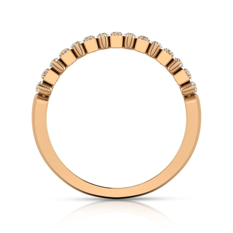 1/3 CT. T.W. Diamond Tapered Zig-Zag Band in 10K Rose Gold
