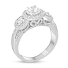 Thumbnail Image 1 of 1 CT. T.W. Diamond Frame Three Stone Engagement Ring in 14K White Gold (I/I2)